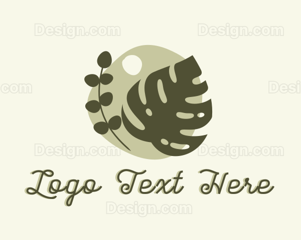 Natural Plants Monstera Decoration Logo