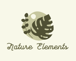 Natural Plants Monstera Decoration logo design