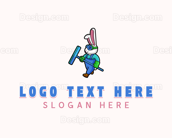 Sanitation Custodian Rabbit Logo