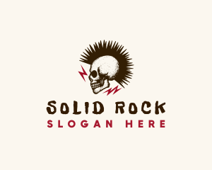 Skull Rockstar Band logo design