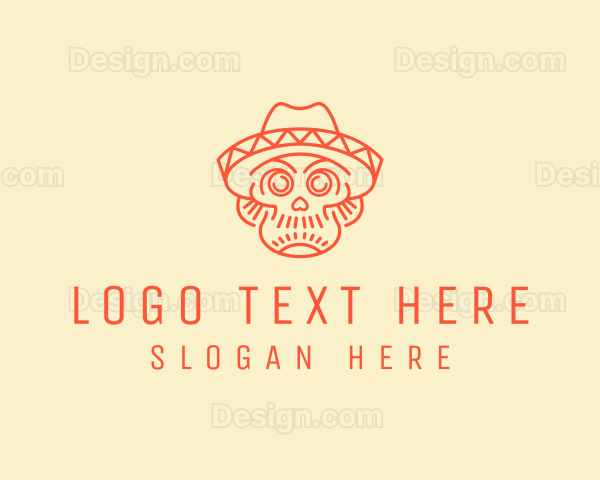 Festive Mexican Skull Logo