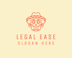 Festive Mexican Skull  logo