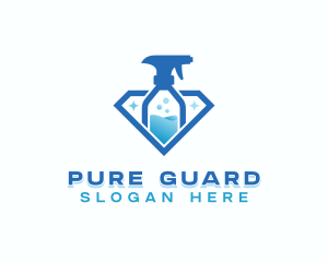 Disinfection Sanitation Sprayer logo design