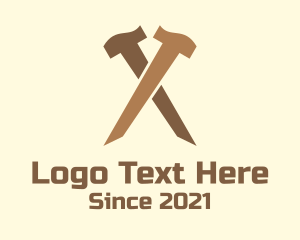 Construction Crossed Hammer  logo