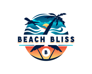 Tropical Beach Travel logo design