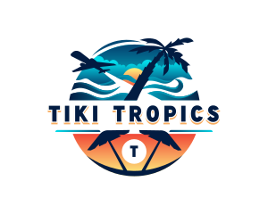 Tropical Beach Travel logo design