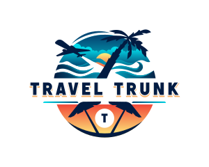 Tropical Beach Travel logo design