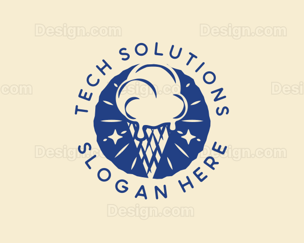 Ice Cream Dessert Logo