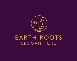 Planet Earth Map  logo design