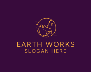 Planet Earth Map  logo design