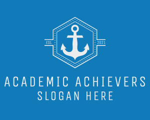Maritime Anchor Badge Logo