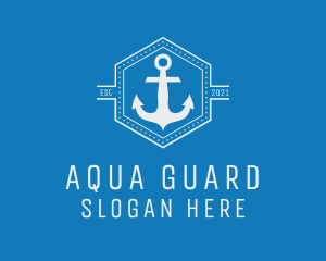 Maritime Anchor Badge logo design