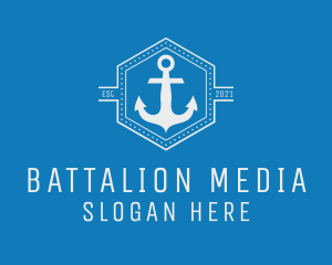 Maritime Anchor Badge logo design