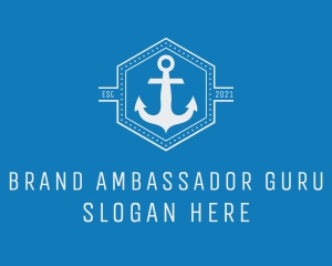 Maritime Anchor Badge logo design