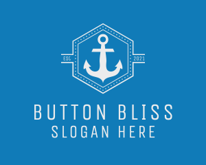 Maritime Anchor Badge logo design