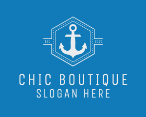 Maritime Anchor Badge logo design