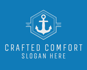 Maritime Anchor Badge logo design