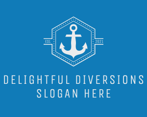 Maritime Anchor Badge logo design