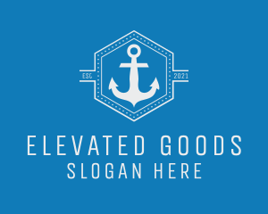 Maritime Anchor Badge logo design