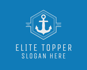 Maritime Anchor Badge logo design