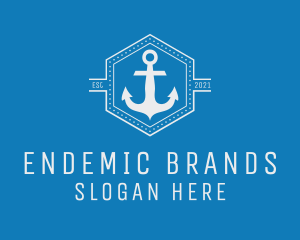 Maritime Anchor Badge logo design