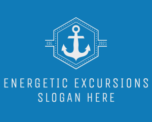 Maritime Anchor Badge logo design