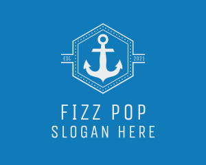 Maritime Anchor Badge logo design