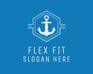 Maritime Anchor Badge logo design