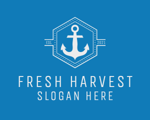 Maritime Anchor Badge logo design