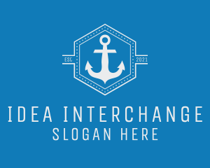 Maritime Anchor Badge logo design