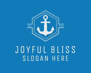 Maritime Anchor Badge logo design