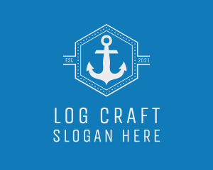 Maritime Anchor Badge logo design