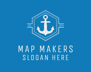 Maritime Anchor Badge logo design