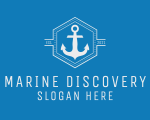 Maritime Anchor Badge logo design