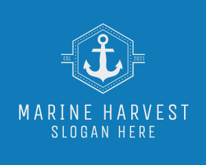 Maritime Anchor Badge logo design