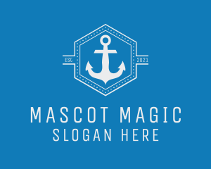 Maritime Anchor Badge logo design