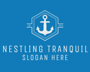 Maritime Anchor Badge logo design