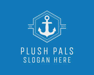 Maritime Anchor Badge logo design