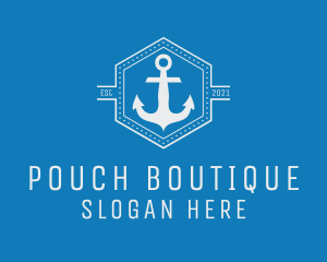 Maritime Anchor Badge logo design