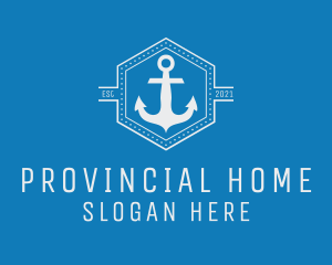 Maritime Anchor Badge logo design