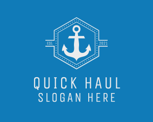 Maritime Anchor Badge logo design