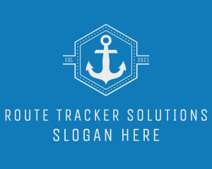 Maritime Anchor Badge logo design