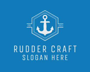 Maritime Anchor Badge logo design