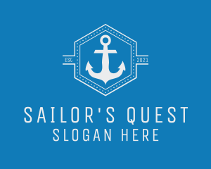 Maritime Anchor Badge logo design