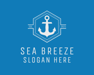 Maritime Anchor Badge logo design