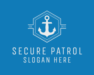 Maritime Anchor Badge logo design