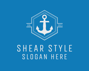 Maritime Anchor Badge logo design