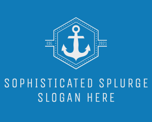 Maritime Anchor Badge logo design