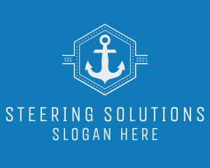 Maritime Anchor Badge logo design