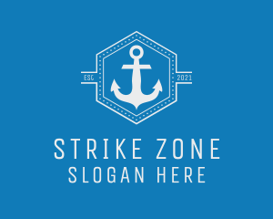 Maritime Anchor Badge logo design